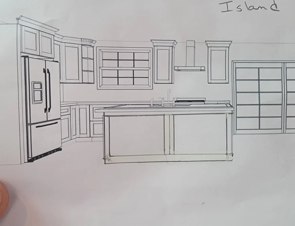 MAW Construction's Lower Makefield Kitchen Remodeling Project Rendering