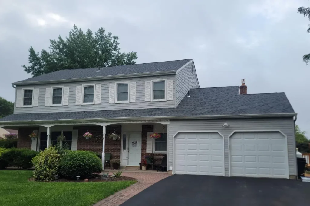 Completed residential shingle replacement project by MAW Construction