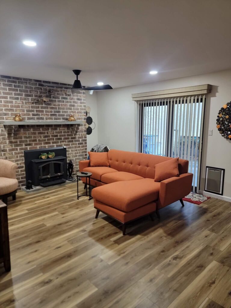 Completed basement renovation