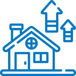 Increased home value icon
