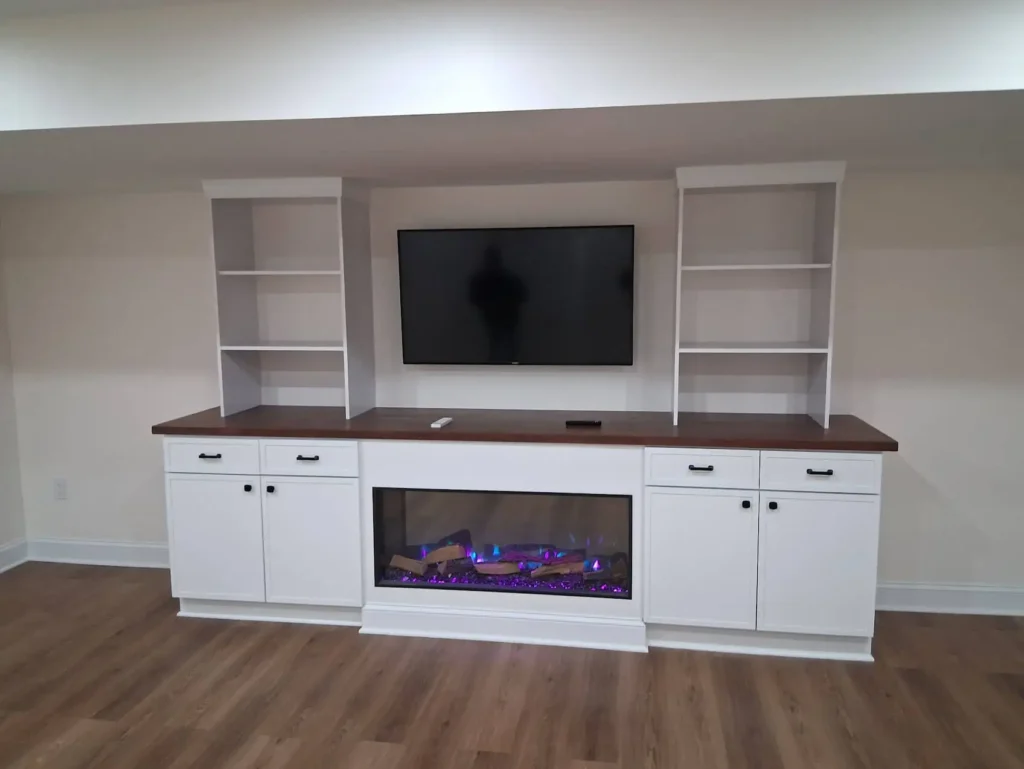 Custom built-in: finished entertainment center