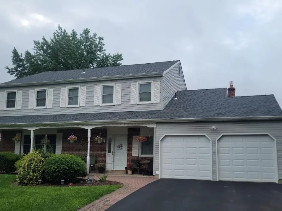 Completed residential shingle replacement project by MAW Construction
